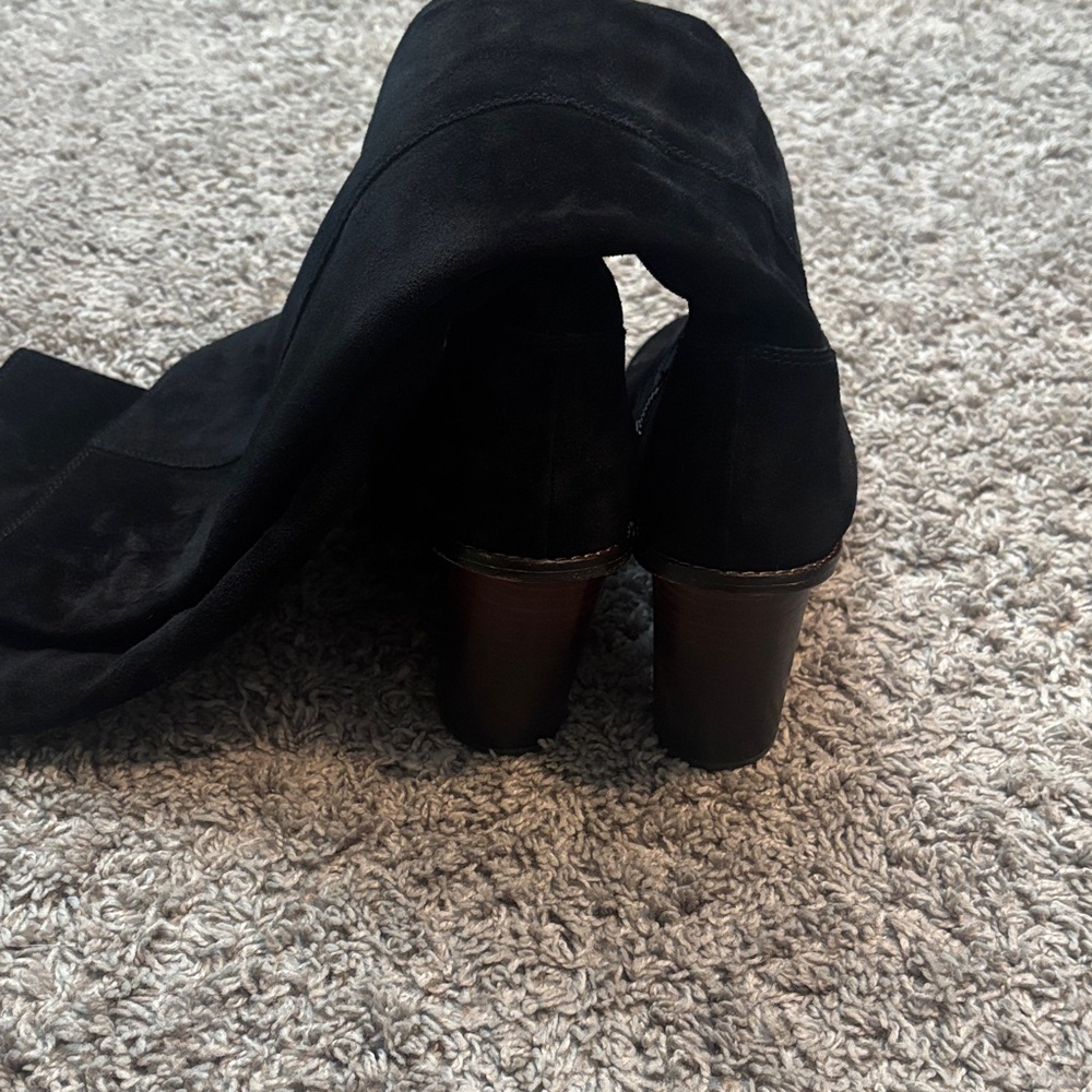 Coach Black Suede Heeled Boots - Picture 6 of 10
